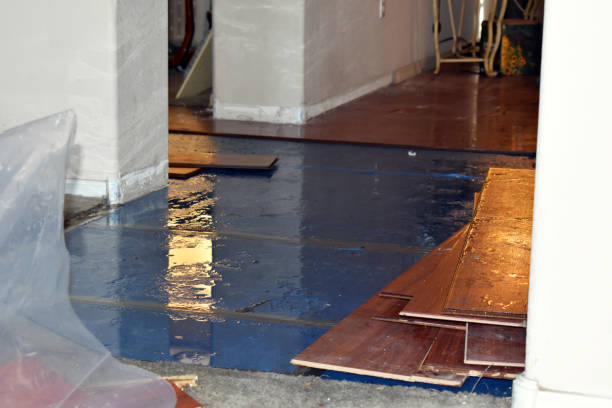 Professional Emergency Water Damage Restoration technician working in Highland, UT